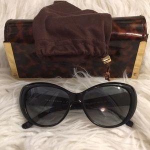Black Tory Burch Cat Eye Sunglasses